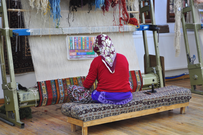 Visita a fábrica de tapetes de seda na Capadócia, Turquia