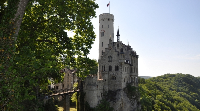 Castelo de Lichtenstein no Estado de Baden-Württemberg na Alemanha