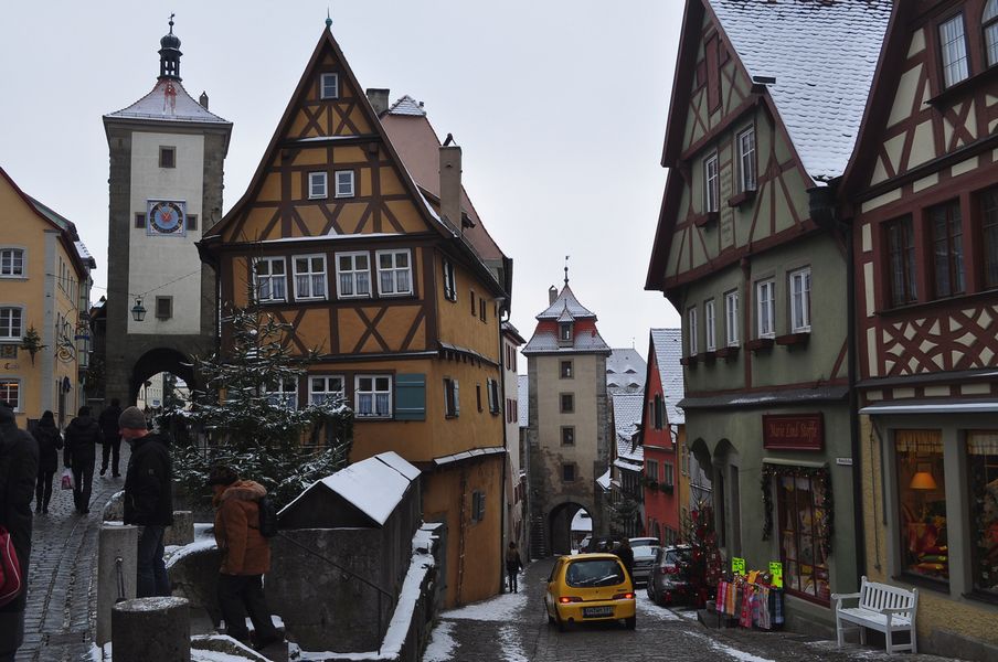 Roteiro de viagem para Rothenburg ob der Tauber Alemanha, cidada da Rota Romântica - A bifurcação Plönlein