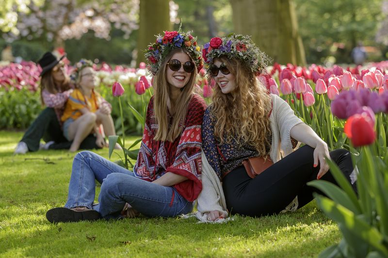 Parque Keukenhof na Holanda com o tema "Um mundo de cores"