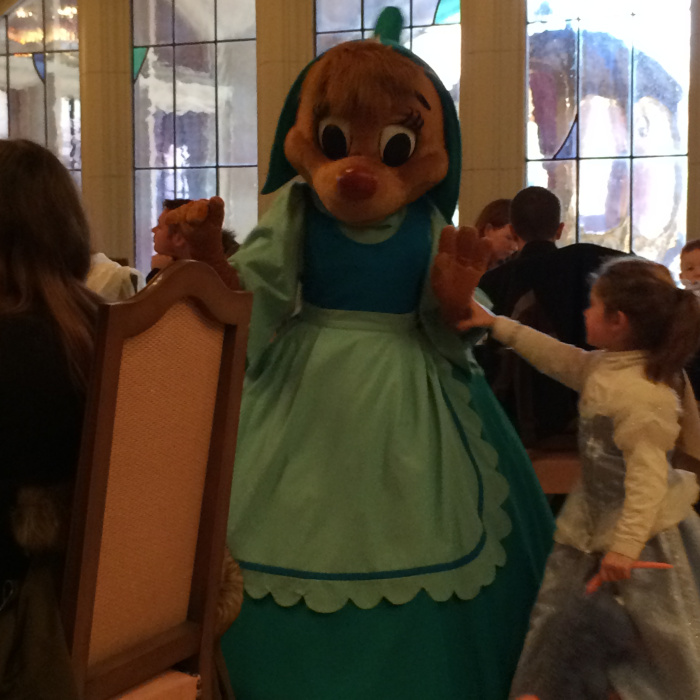 Almoço com princesas no Auberge de Cendrillon na Disneyland Paris - Susy também veio dar um Bonjour