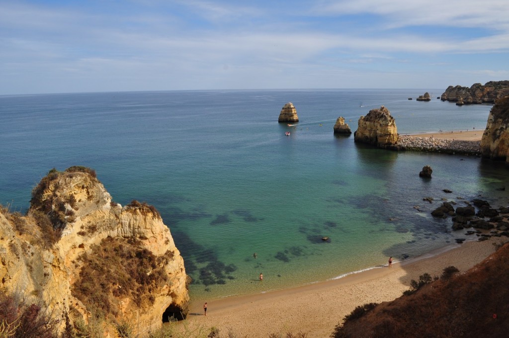 Praia do Pinhão em Lagos, Região do Algarve, Portugal