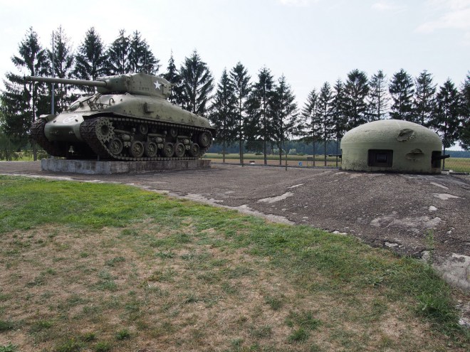 Detalhe do Tanque de Guerra na Casemate Esch na Ligne Maginot