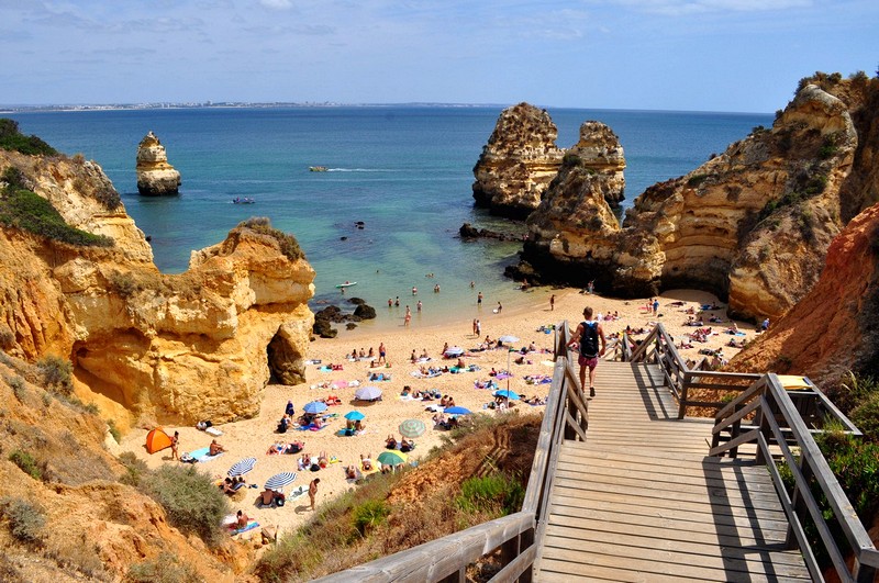 Praias mais bonitas da Região de Algarve em Portugal - Praia do Camilo em Lagos