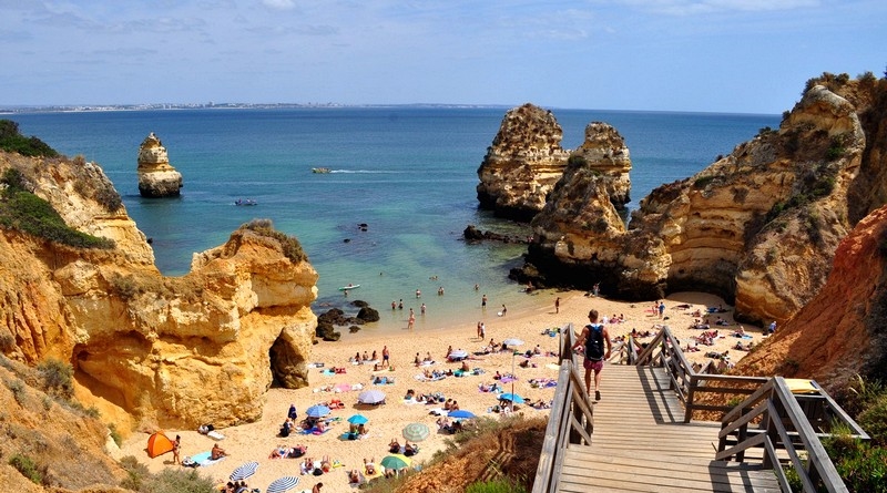 Praia do Camilo em Lagos, Região do Algarve, Portugal