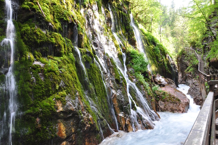 Berchtesgadener Land, Região da Baviera no sul da Alemanha - Wimbachklamm