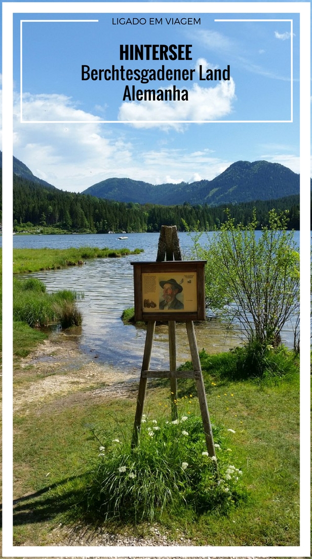 O lindo Hintersee na Berchtesgadener Land, Alemanha