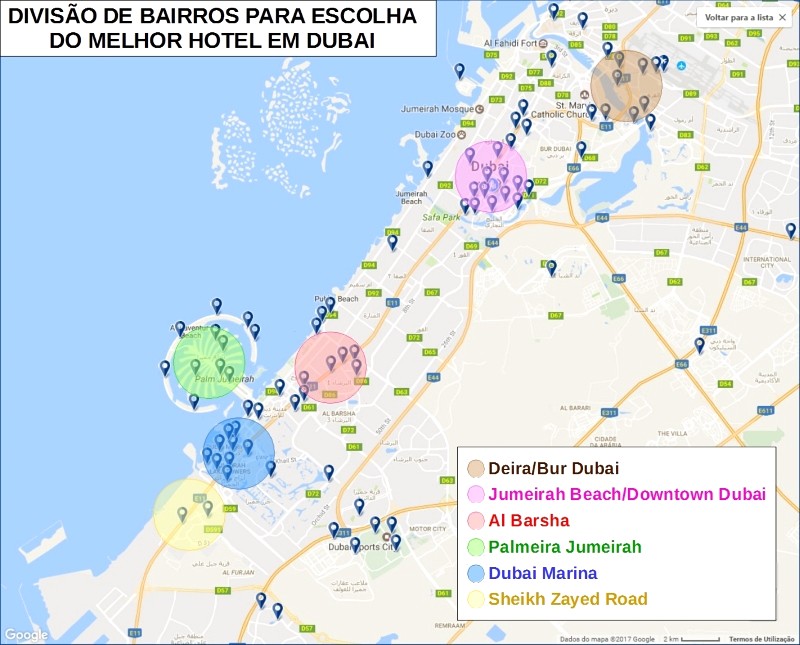 Bairros para onde ficar em Dubai nos Emirados Árabes Unidos