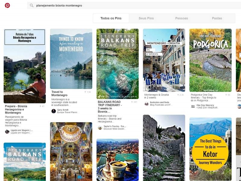 Planejamento Viagem - Pesquisa de roteiro no Pinterest