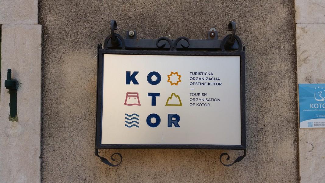 Kotor Montenegro - Placa turística da cidade