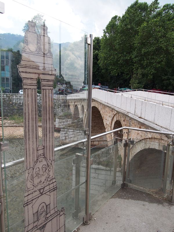 Sarajevo Bosnia e Herzegovina - Ponte Latina, lugar do estopim da I Guerra Mundial