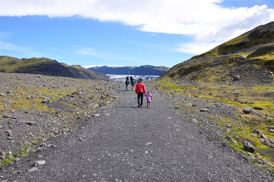 viagem islandia myrdalsjokull - caminhada do estacionamento até a geleira