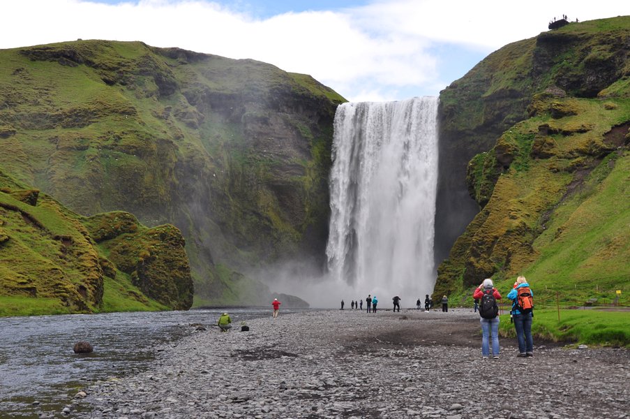 viagem islandia skógafoss - dá para chegar pertinho