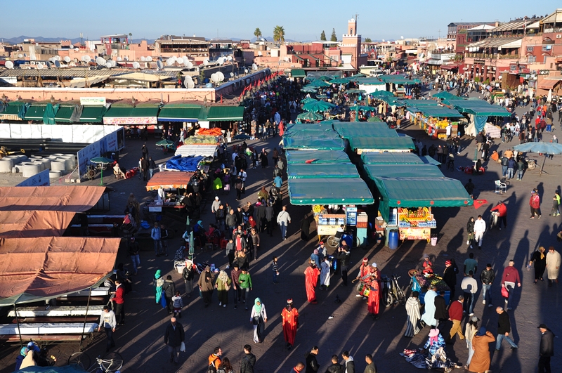 Fotos de Marraquexe em Marrocos - Praça Jemaa el Fna