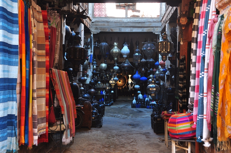 Fotos de Marraquexe em Marrocos - Vendas na Medina e Souks