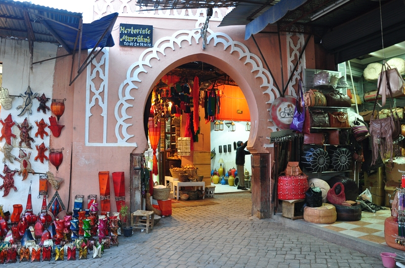 Fotos de Marraquexe em Marrocos - Vendas na Medina e Souks