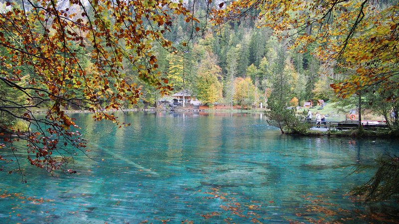 Lago Blausee Suíça - Lindo e transparente