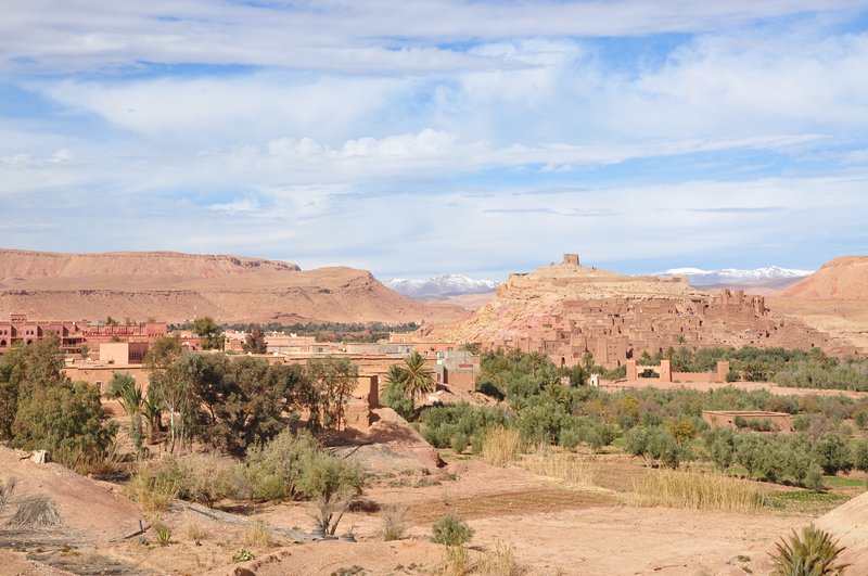 Viagem Ait-Ben-Haddou Ouarzazate Marrocos - Vista para ksar de Ait-Ben-Haddou