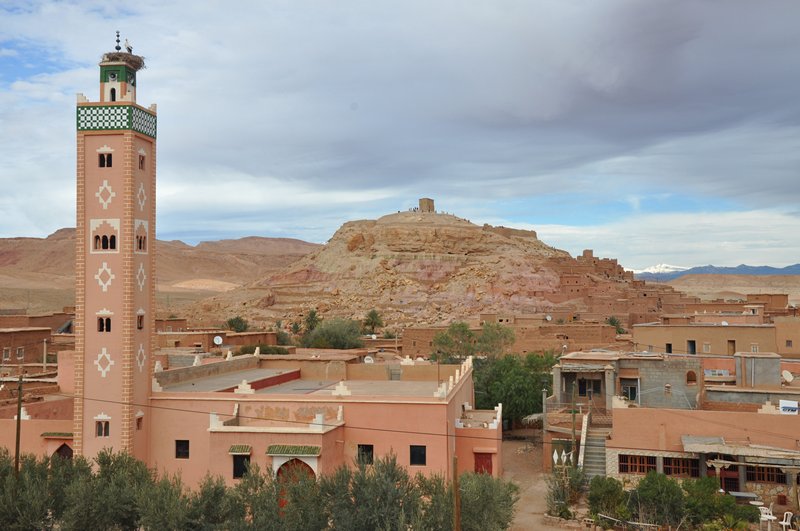 Viagem Ait-Ben-Haddou Ouarzazate Marrocos - Vista do restaurante