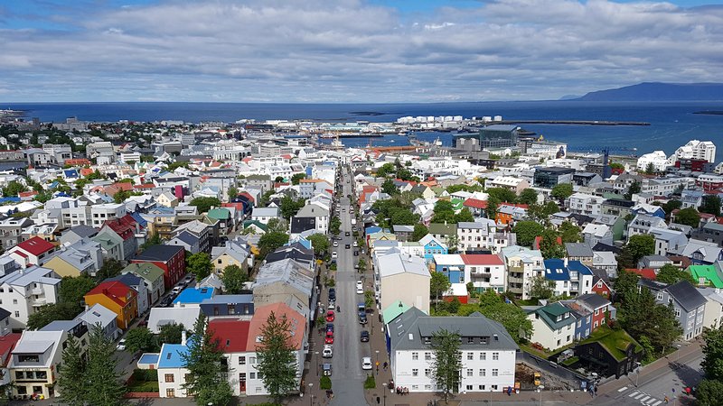 Viagem Reykjavik Islandia - Hallgrímskirkja, vista para a cidade