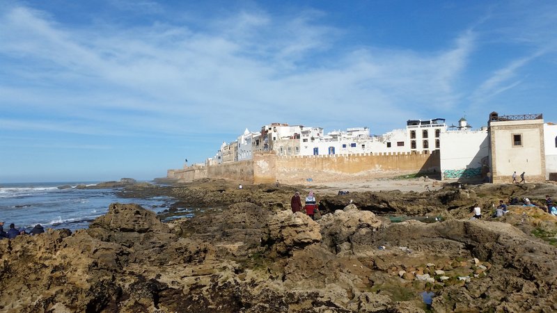 Viagem Marrakech Essaouira Marrocos - Vista da Medina e sua muralha e cidade histórica