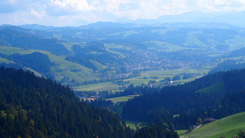 Signau região do Emmental Suíça - Vista da trilha Signau Loop