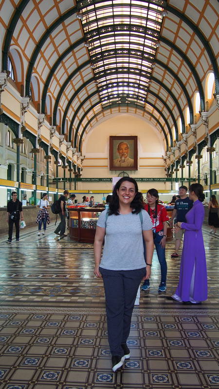 Cidade de Ho Chi Minh em Vietnã - Central Post Office de HCMC