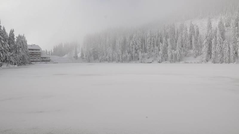 floresta negra mummelsee seebach baden wurttemberg alemanha inverno