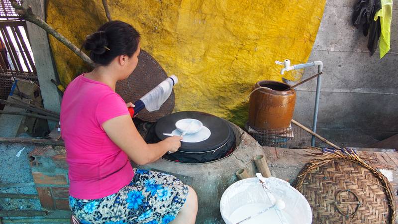 Regiao Rural Ho Chi Minh City Vietnam - Produção de papel de arroz