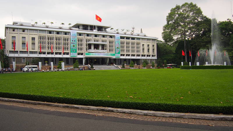 Cidade de Ho Chi Minh em Vietnã - Reunification Palace, o Palácio da Reunificação e Independência do Vietnam