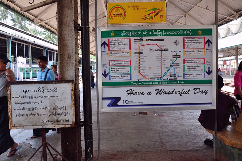 Myanmar Yangon - Trem Circular de Yangon