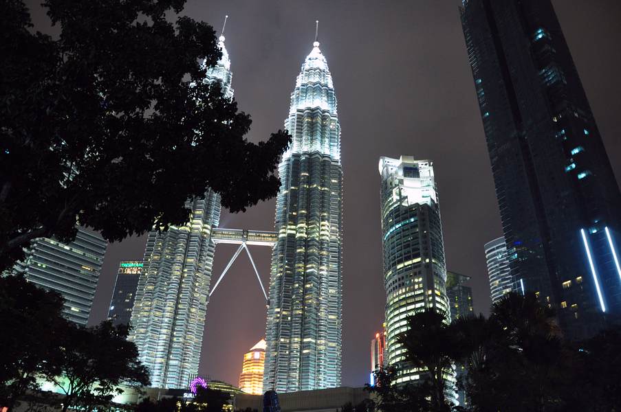 Kuala Lumpur Malasia - Vista das Petronas Twin towers