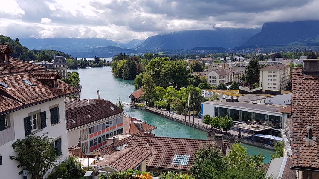 Vista da cidade de Thun na Stadtkirche