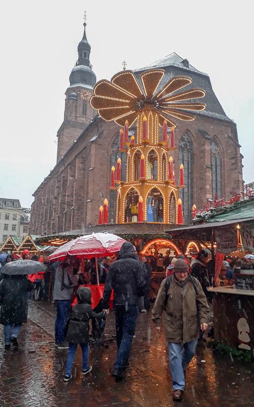 Mercado de Natal Heidelberg Alemanha - Pyramid sempre presente