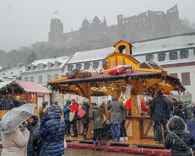 Mercado de Natal Heidelberg Alemanha - Castelo de Heidelberg