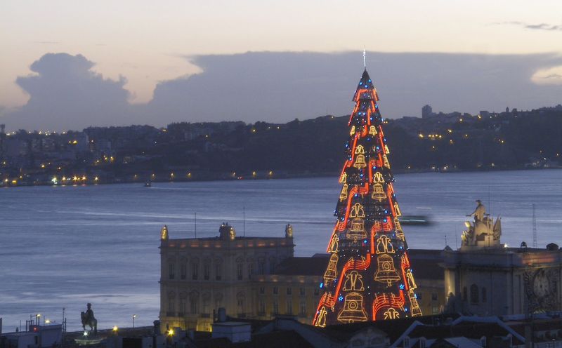 Árvore de Natal em Lisboa em Portugal