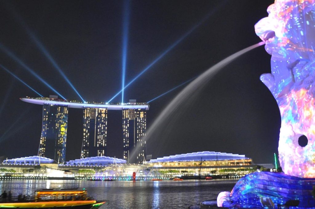 Locações em Singapura mostrados no filme Podres de Ricos (Crazy Rich Asians, 2018) - Merlion Park