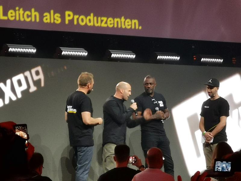 CCXP Cologne 2019 - Jason Statham e Idris Elba, estrelas do filme “Velozes & Furiosos: Hobbs & Shaw” da série “Fast and Furious”