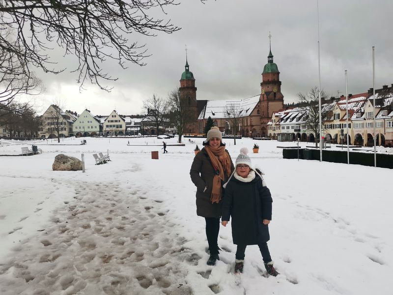 Marktplatz da cidade de Freudenstadt na Floresta Negra na Alemanha