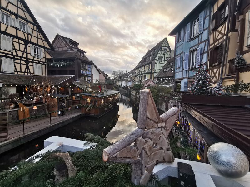 Pôr do sol em Colmar na Alsácia