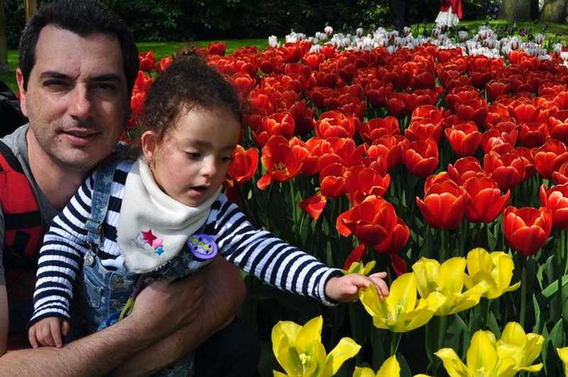 Keukenhof, na Holanda, Lisse - Se divertindo com as flores