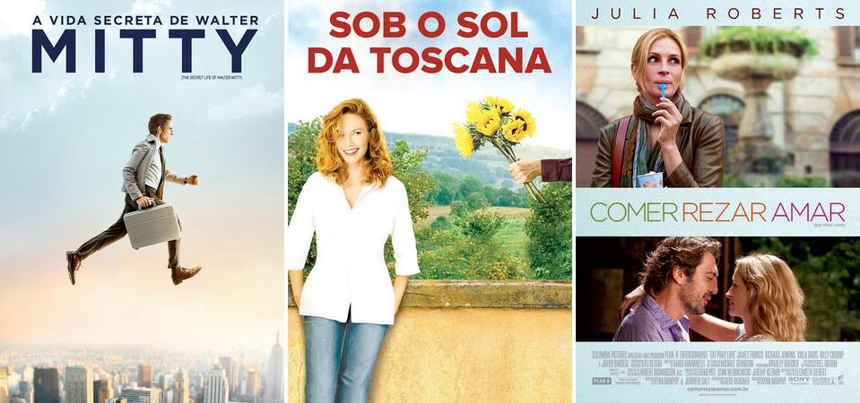 Filmes sobre Viagem - Sob o Sol da Toscana - A Vida Secreta de Walter Mitty - Comer, Rezar, Amar