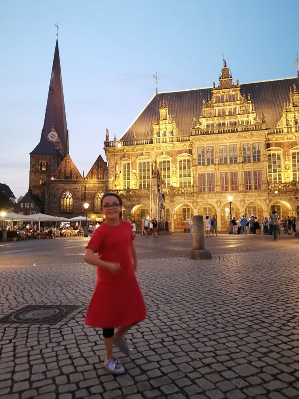 Marktplatz de Bremen à noite