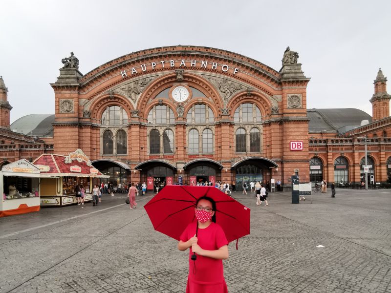 Hauptbahnhof, a estação principal de trem de Bremen na Alemanha