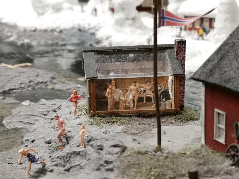 Sauna no Miniatur-Wunderland em Hamburgo na Alemanha