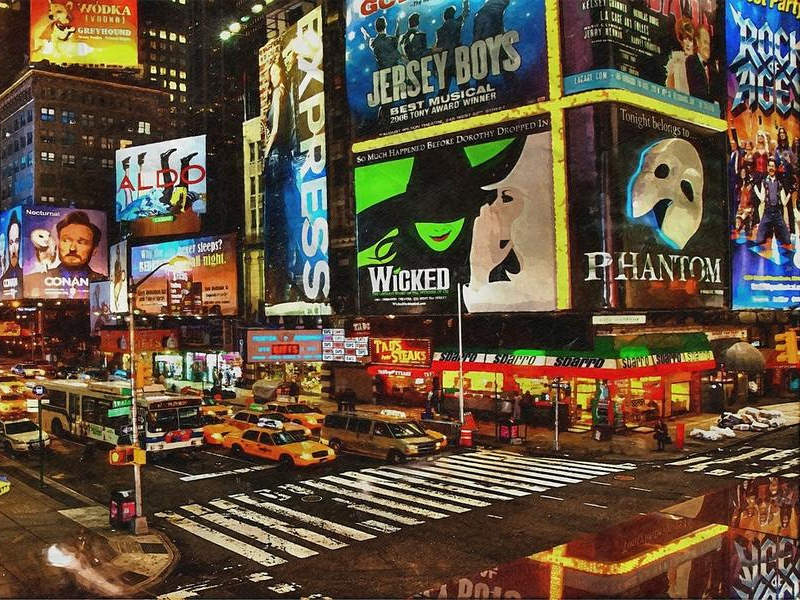 Quais pontos turísticos visitar em Nova York - Broadway e Times Square