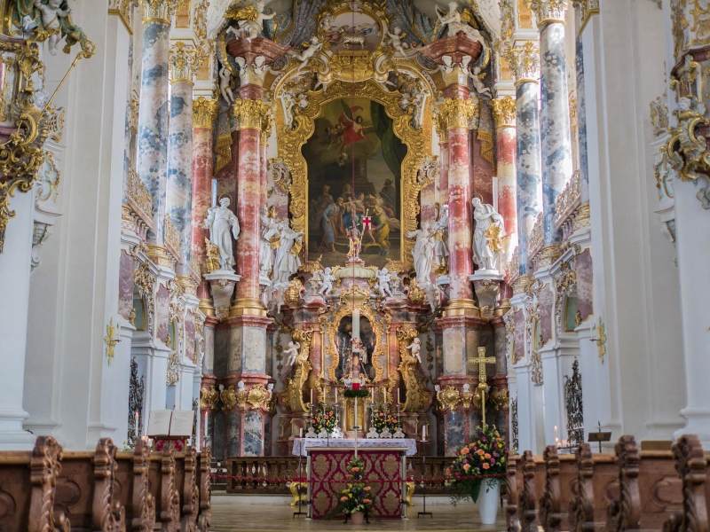 Wallfahrtskirche zum Gegeißelten Heiland auf der Wies (Igreja de Peregrinação do Salvador Flagelado em Wies)