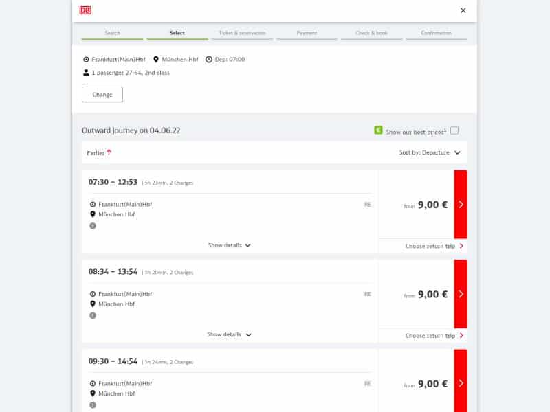 How can I see which trips I can take with the 49 Euro Deutschland-Ticket?