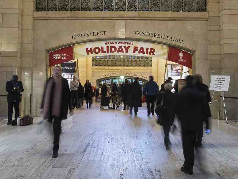 Mercado de Natal no Grand Central Terminal de Nova York